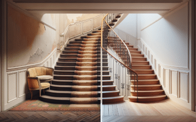 Staircase Makeovers: From Carpeted Steps to Sleek Wood Treads